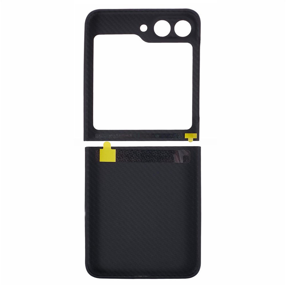 Precise Cutout Fine Textured Black Phone Case for Samsung Galaxy Z Flip5 5G Case Aramid Fiber Shockproof Cover