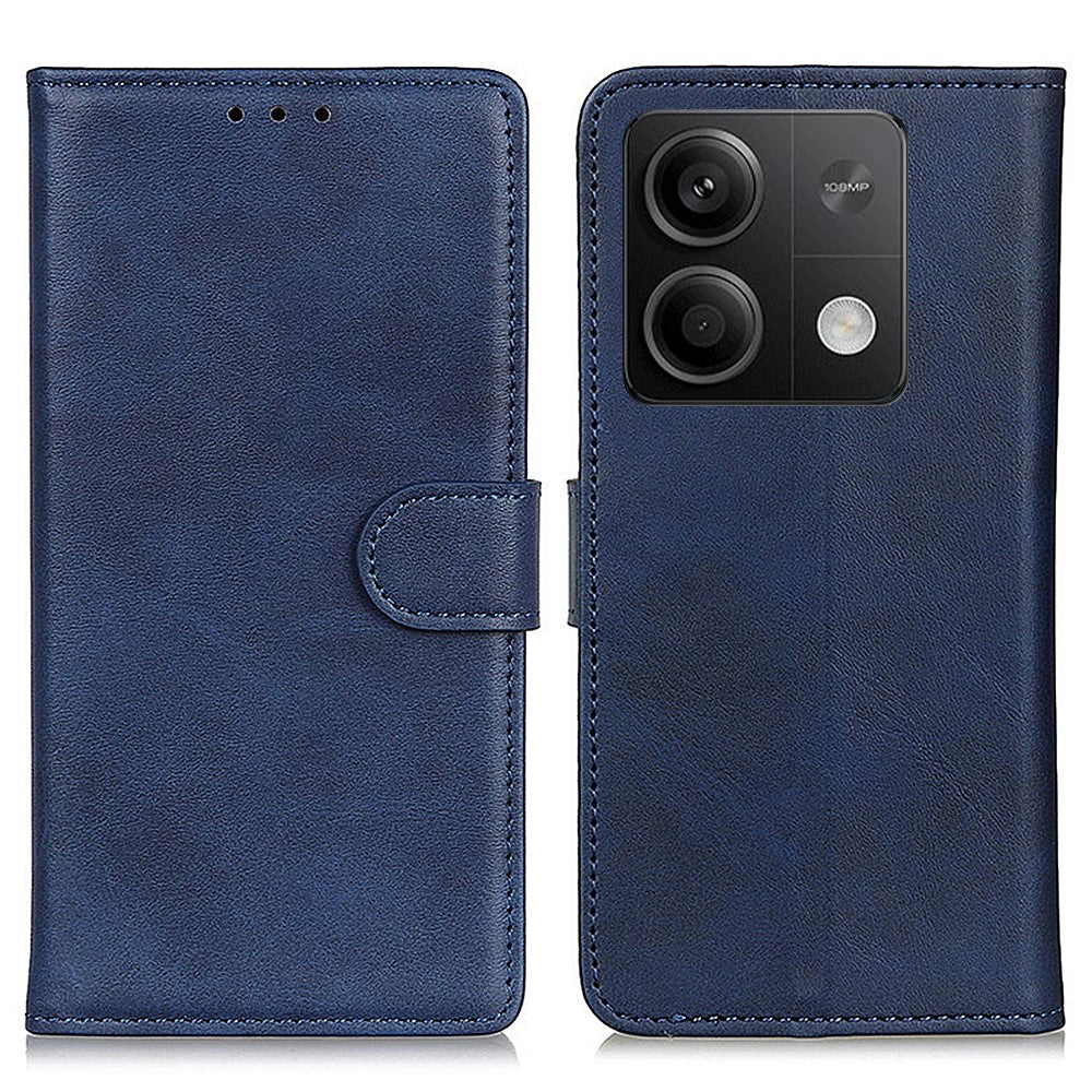 For Xiaomi Redmi Note 13 5G / 13 5G (China) Case Cowhide Texture PU Leather Stand Phone Cover