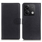 For Xiaomi Redmi Note 13 5G / 13 5G (China) Case PU Leather Litchi Texture Flip Wallet Phone Protector
