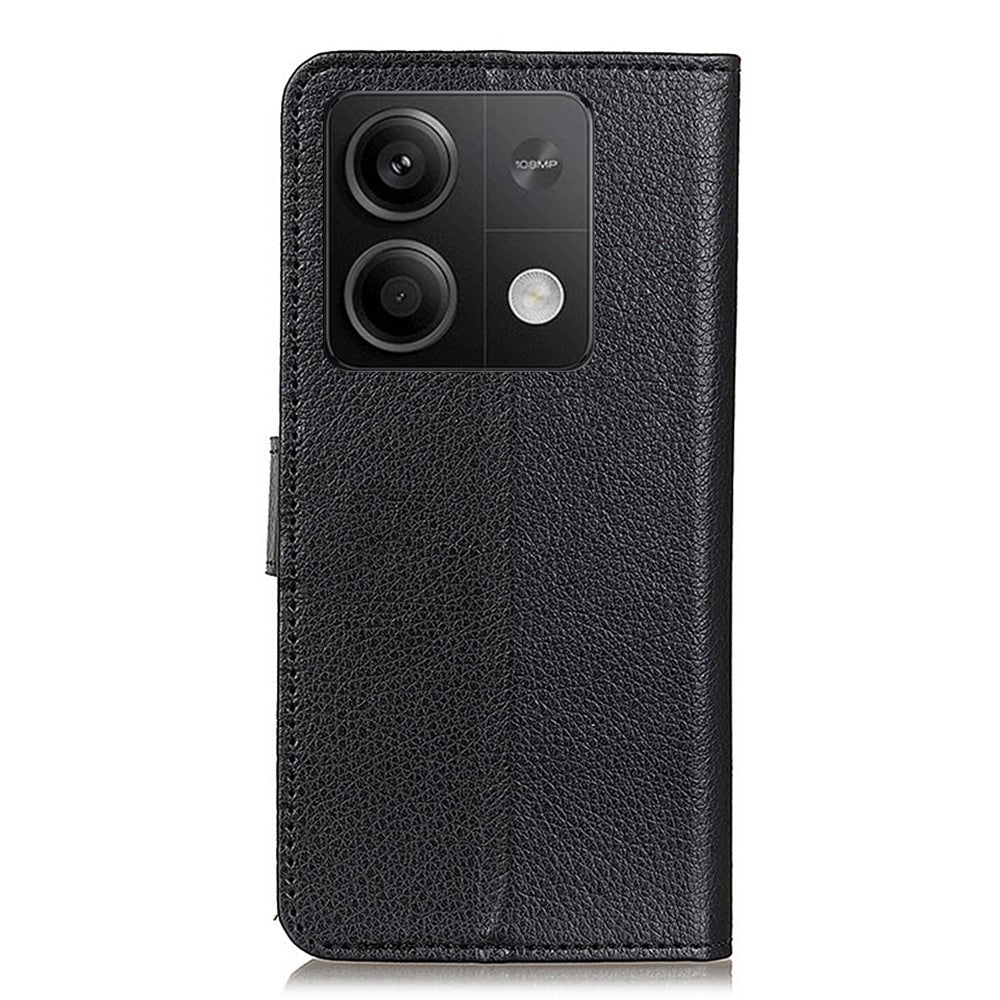 For Xiaomi Redmi Note 13 5G / 13 5G (China) Case PU Leather Litchi Texture Flip Wallet Phone Protector