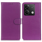 For Xiaomi Redmi Note 13 5G / 13 5G (China) Case PU Leather Litchi Texture Flip Wallet Phone Protector