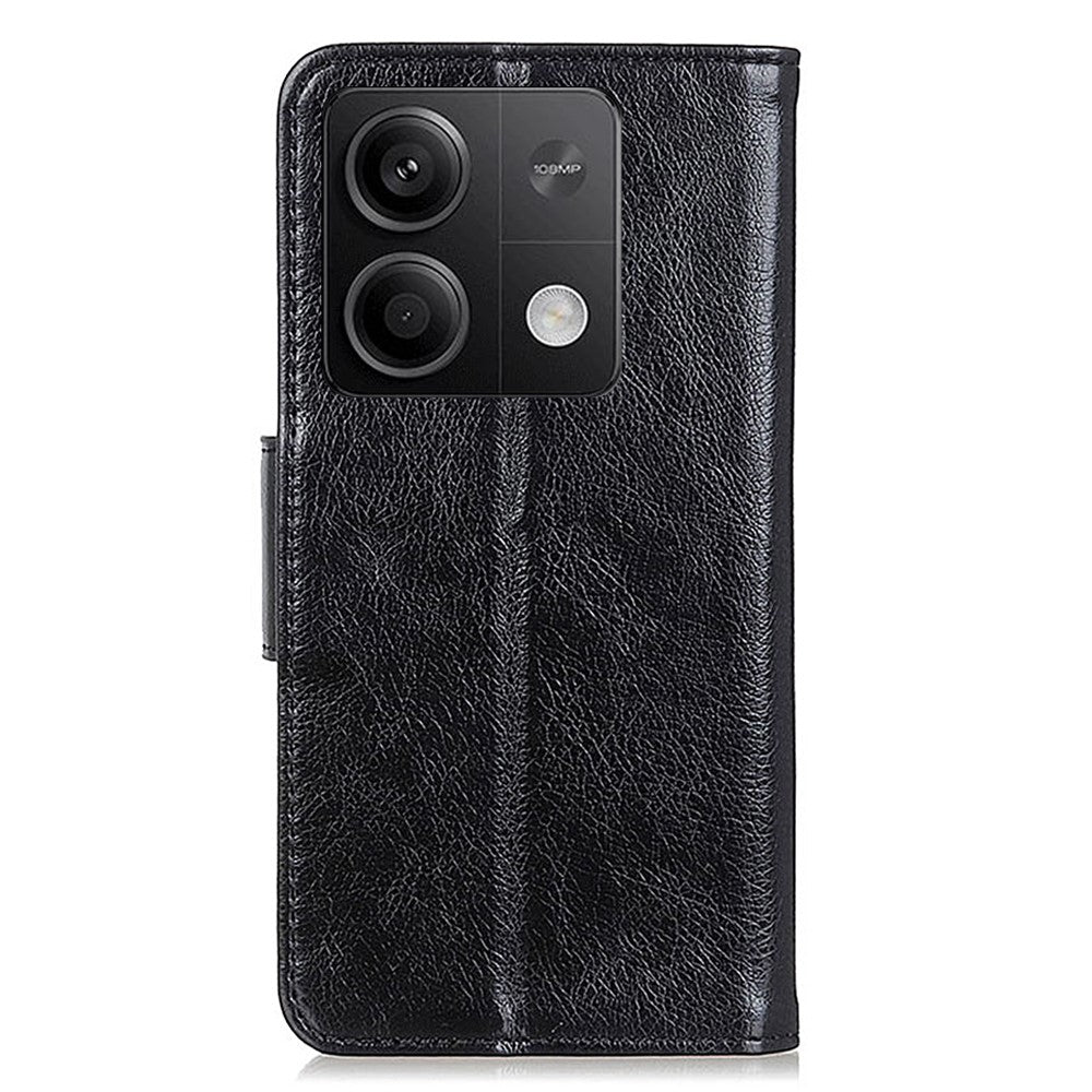 Xiaomi Redmi Note 13 5G / 13 5G (Kina) fodral Nappatextur Plånboksfodral Delat Läder mobilskal