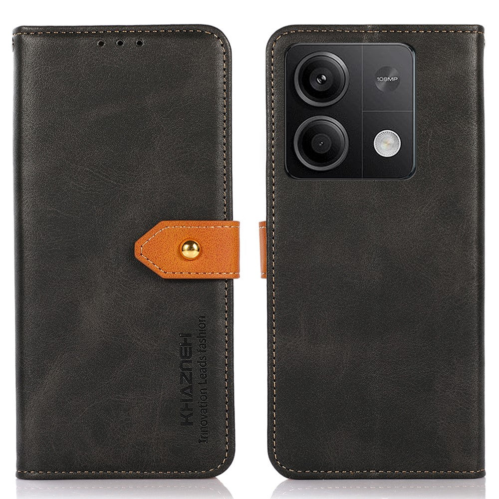 KHAZNEH For Xiaomi Redmi Note 13 5G / 13 5G (China) Phone Case PU Leather Wallet Stand Phone Cover Shell