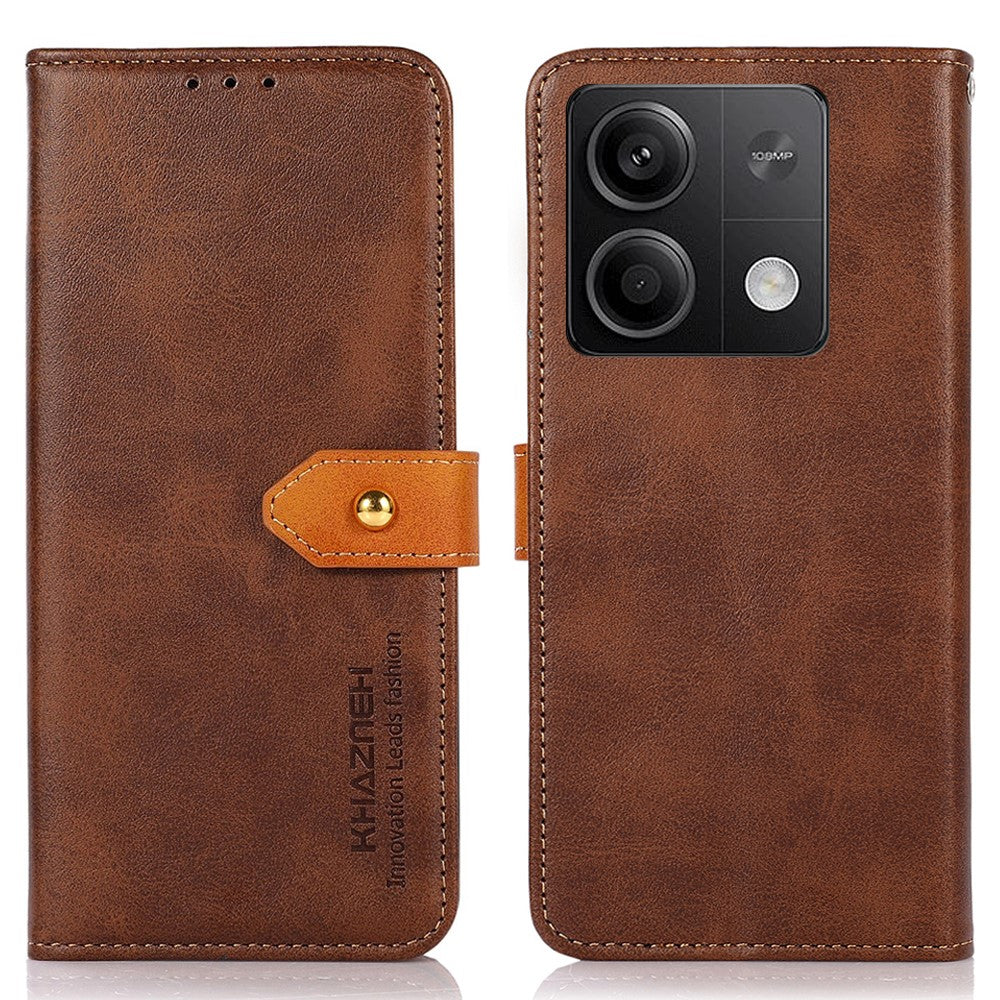 KHAZNEH For Xiaomi Redmi Note 13 5G / 13 5G (China) Phone Case PU Leather Wallet Stand Phone Cover Shell