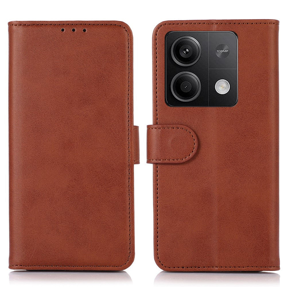 For Xiaomi Redmi Note 13 5G / 13 5G (China) Case Cowhide Texture Shockproof Phone Cover Wallet