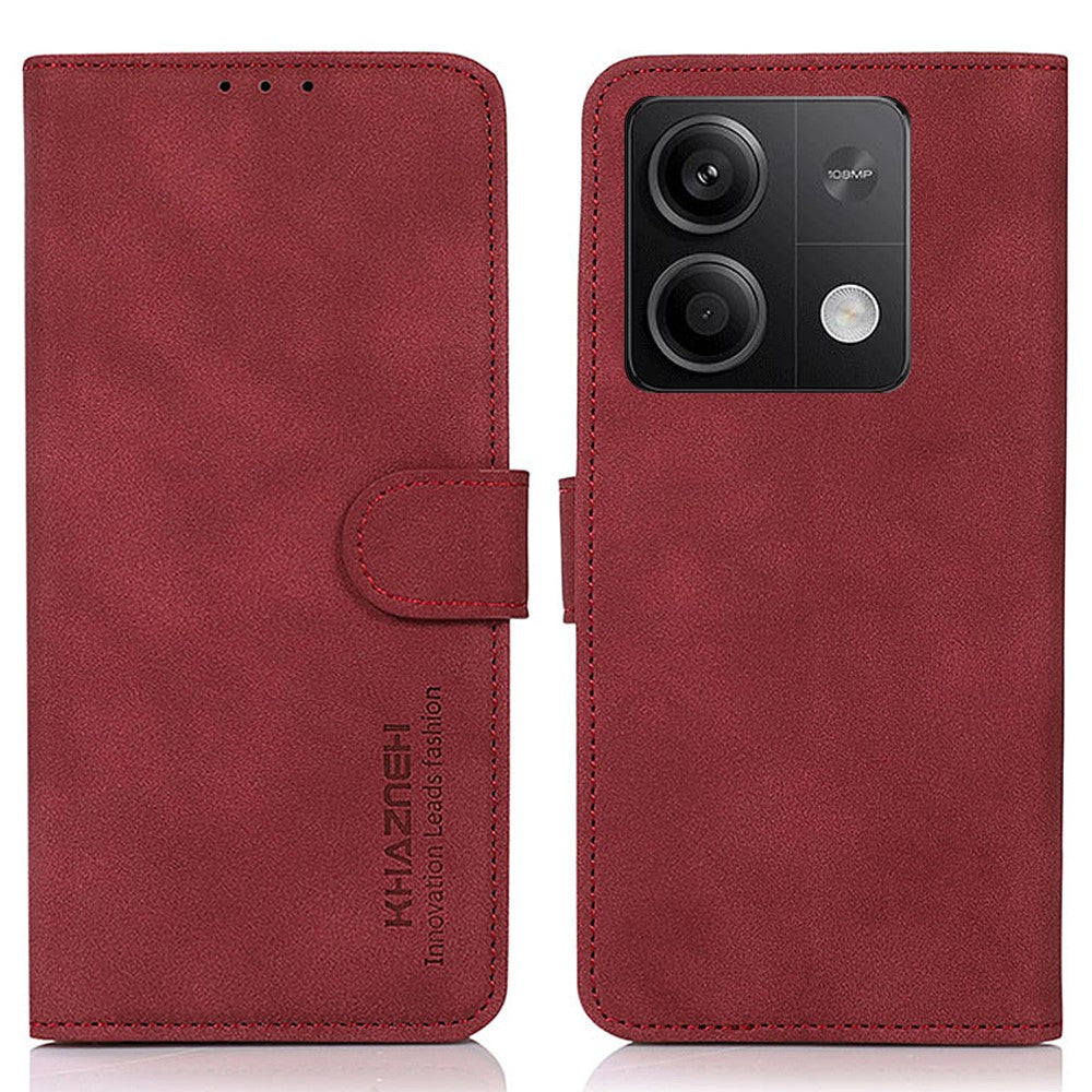 KHAZNEH For Xiaomi Redmi Note 13 5G / 13 5G (China) Case PU Leather Wallet Stand Phone Protector