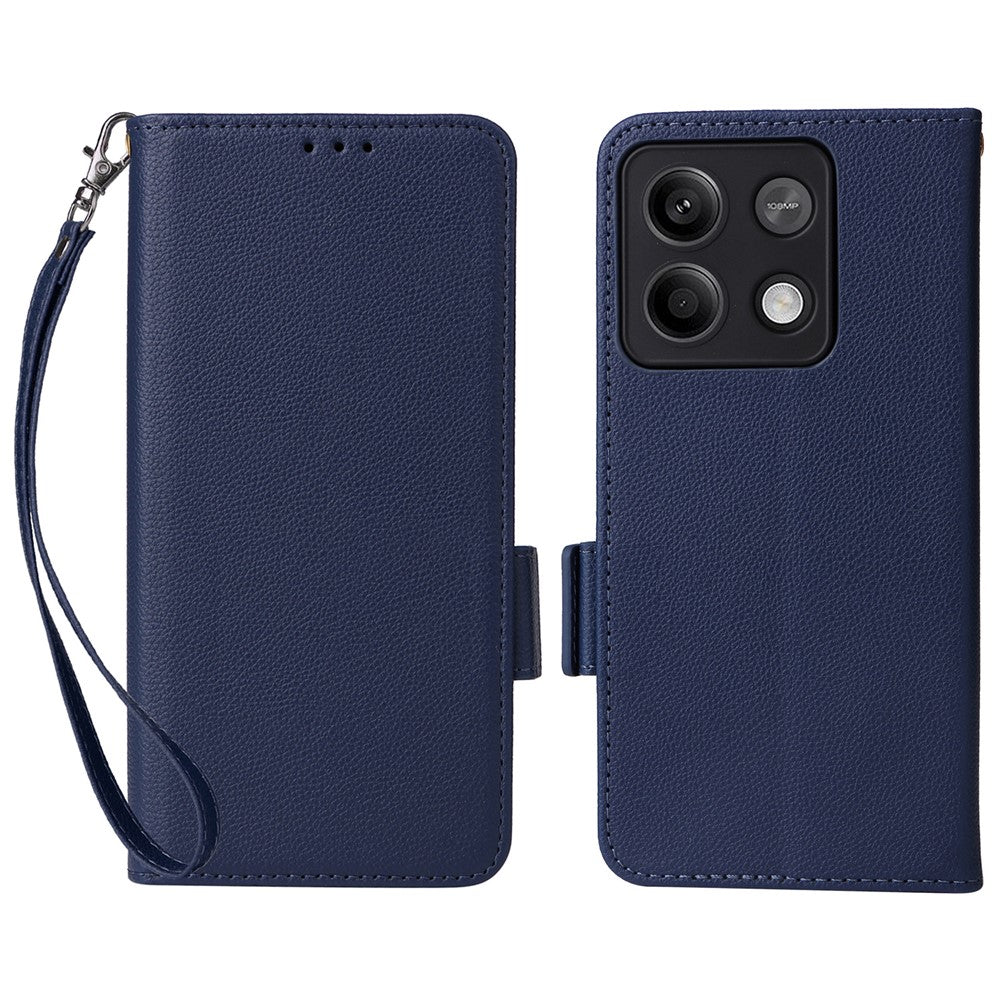 For Xiaomi Redmi Note 13 5G Cover Leather Wallet Stand Cell Phone Case with Strap