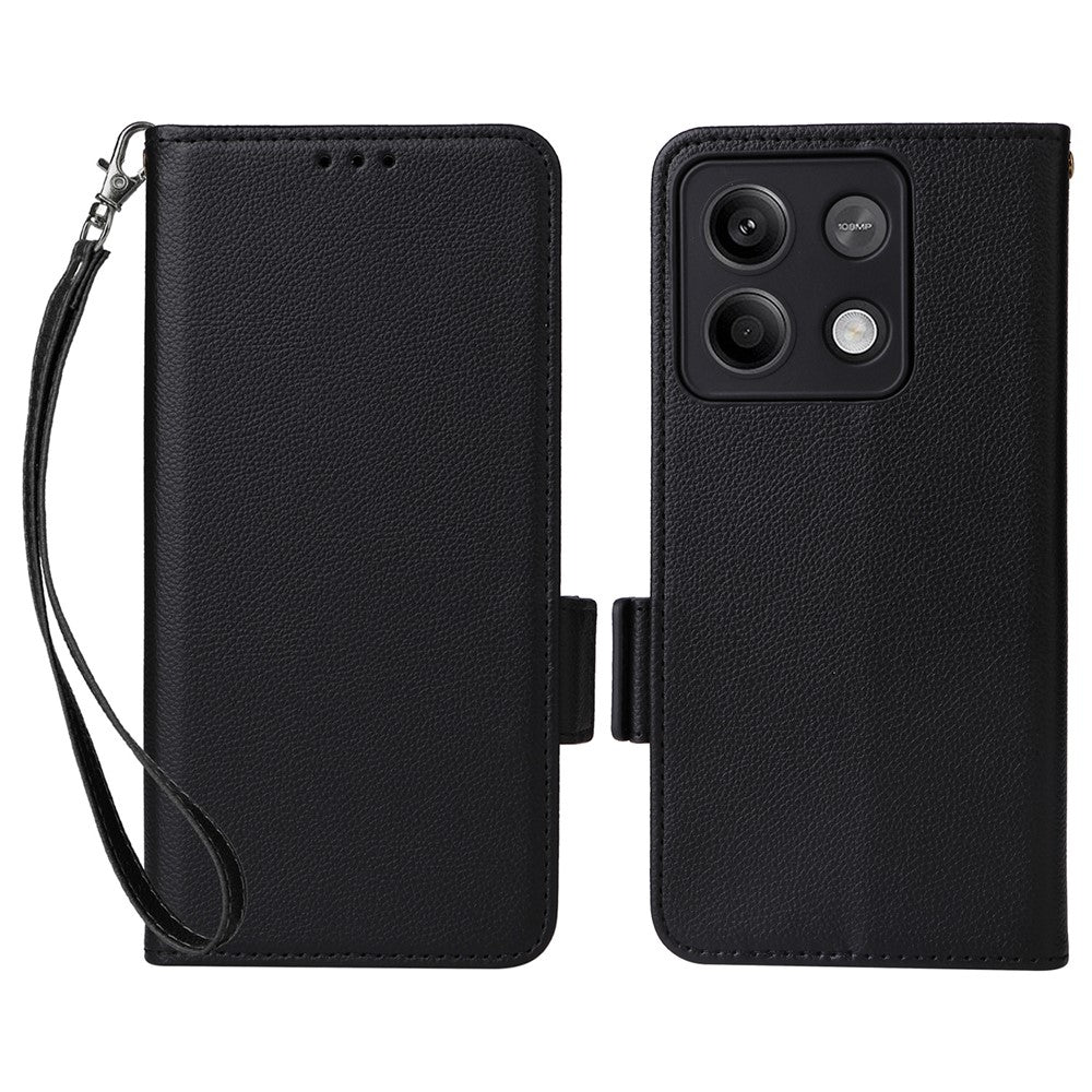 For Xiaomi Redmi Note 13 5G Cover Leather Wallet Stand Cell Phone Case with Strap
