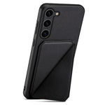 For Samsung Galaxy S24 Cell Phone Case Leather+PC+TPU Back Cover with Hidden Card Holder