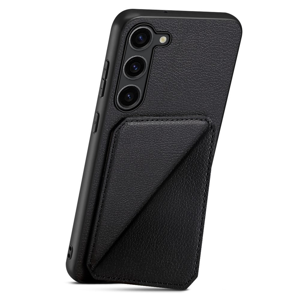 For Samsung Galaxy S24 Cell Phone Case Leather+PC+TPU Back Cover with Hidden Card Holder