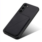 For Samsung Galaxy S24 Cell Phone Case Leather+PC+TPU Back Cover with Hidden Card Holder
