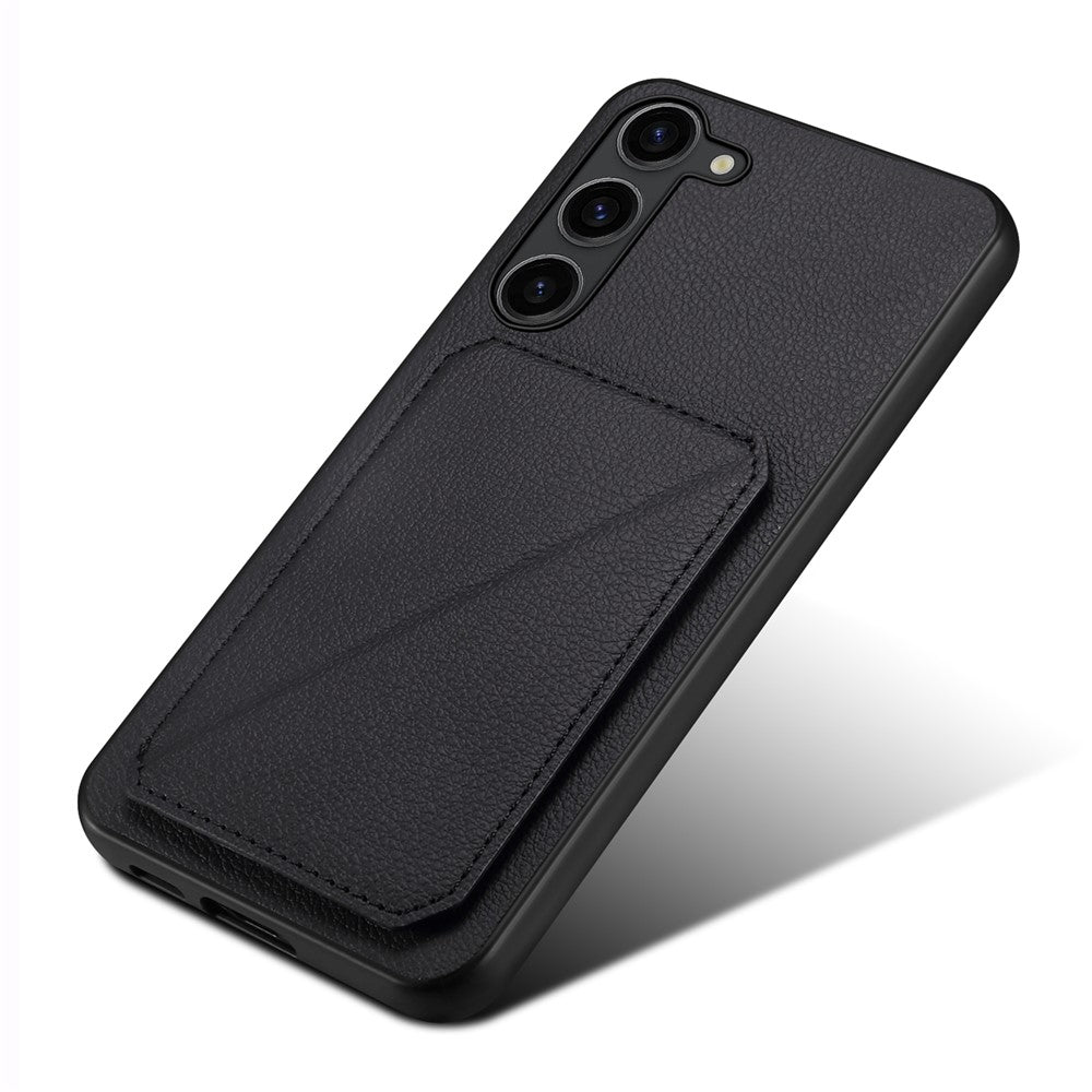 For Samsung Galaxy S24 Cell Phone Case Leather+PC+TPU Back Cover with Hidden Card Holder