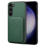 For Samsung Galaxy S24+ Cover Card Holder Kickstand Leather+PC+TPU Cell Phone Case