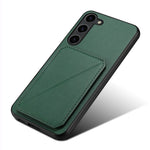 For Samsung Galaxy S24+ Cover Card Holder Kickstand Leather+PC+TPU Cell Phone Case