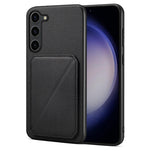 For Samsung Galaxy S24+ Cover Card Holder Kickstand Leather+PC+TPU Cell Phone Case