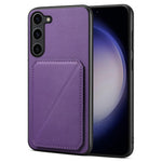 For Samsung Galaxy S24+ Cover Card Holder Kickstand Leather+PC+TPU Cell Phone Case