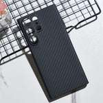 For Samsung Galaxy S23 Ultra Case 1500D Coarse Texture Aramid Fiber Anti-scratch Precise Cutout Phone Back Shell