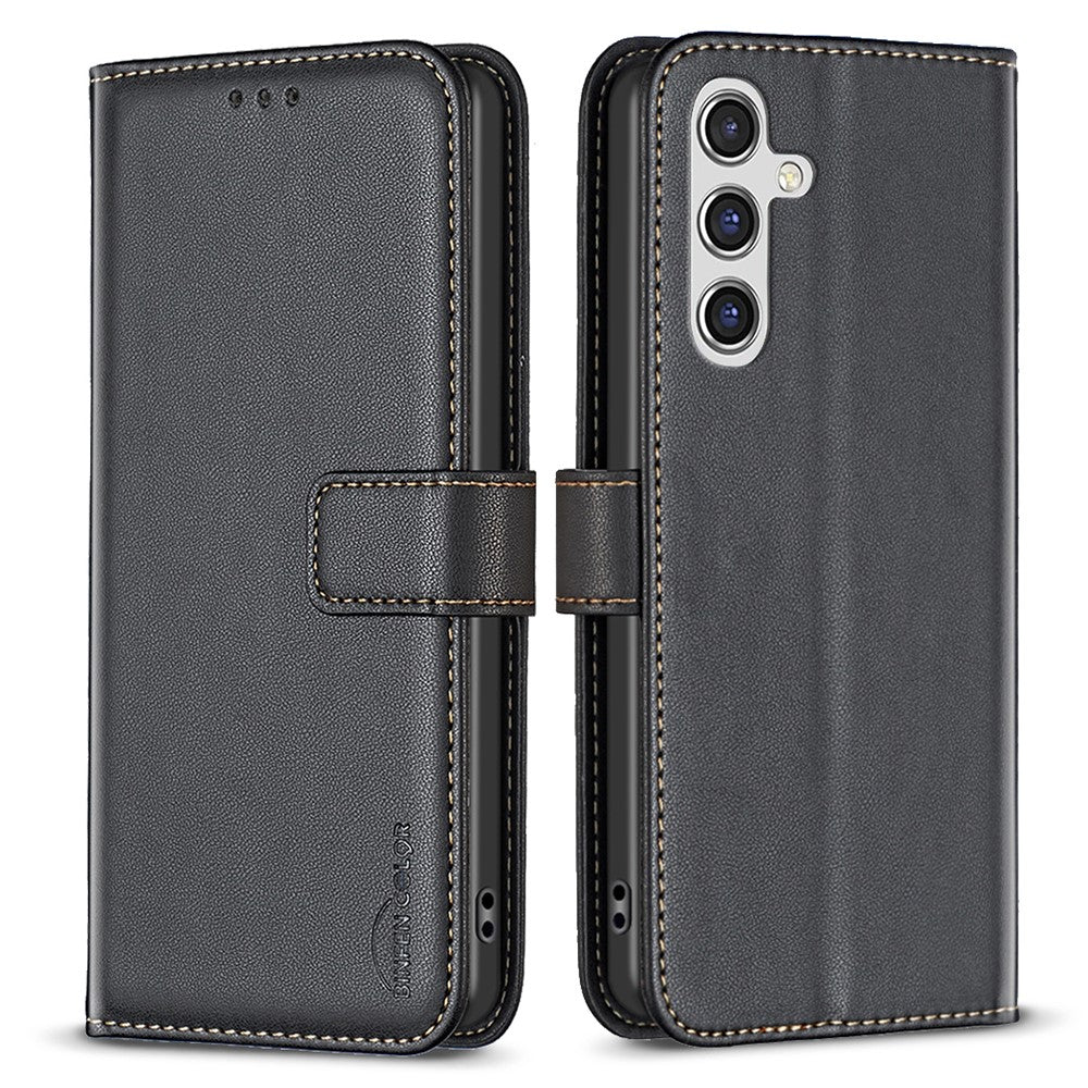 BINFEN COLOR BF17 Til Samsung Galaxy A35 5G Cover Pung Læder Telefoncover