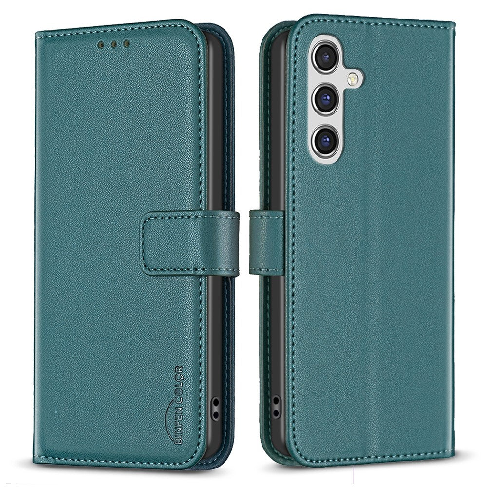 BINFEN COLOR BF17 Til Samsung Galaxy A35 5G Cover Pung Læder Telefoncover