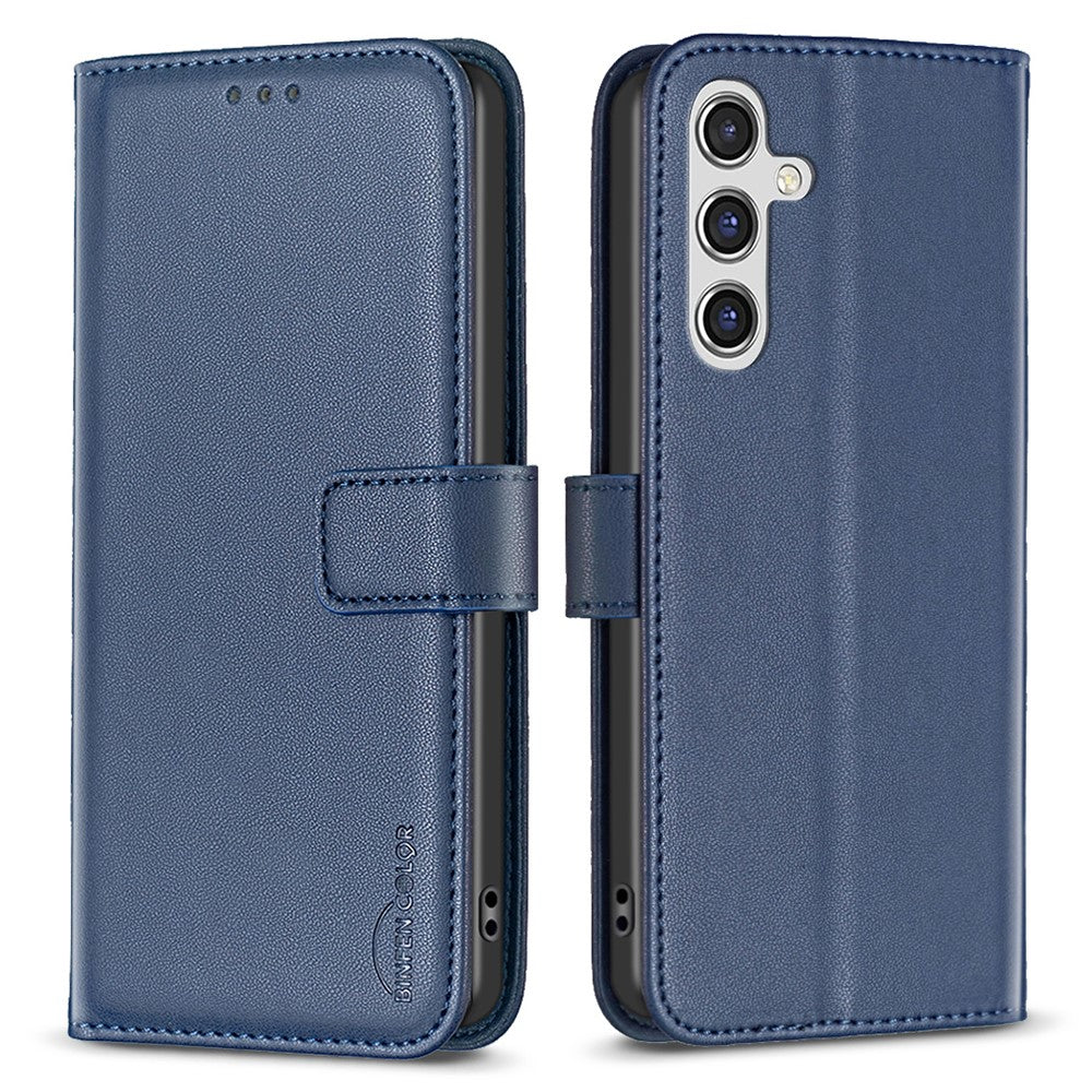 BINFEN COLOR BF17 Til Samsung Galaxy A35 5G Cover Pung Læder Telefoncover