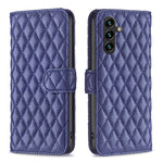 BINFEN COLOR BF Style-14 För Samsung Galaxy A35 5G mobilskal Rhombus Grid Läderfodral