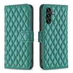 BINFEN COLOR BF Style-14 För Samsung Galaxy A35 5G mobilskal Rhombus Grid Läderfodral