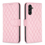 BINFEN COLOR BF Style-14 För Samsung Galaxy A35 5G mobilskal Rhombus Grid Läderfodral