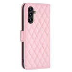 BINFEN COLOR BF Style-14 För Samsung Galaxy A35 5G mobilskal Rhombus Grid Läderfodral