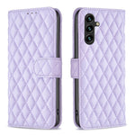 BINFEN COLOR BF Style-14 För Samsung Galaxy A35 5G mobilskal Rhombus Grid Läderfodral