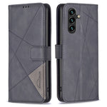 BINFEN COLOR til Samsung Galaxy A35 5G telefonetuier Pung Stander Geometrisk Præg Lædercover