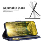 BINFEN COLOR BF Style-15 til Samsung Galaxy A35 5G Etui Lynlåslomme Telefonstativ Cover