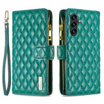 BINFEN COLOR BF Style-15 til Samsung Galaxy A35 5G Etui Lynlåslomme Telefonstativ Cover