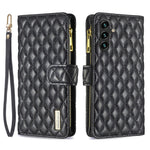 BINFEN COLOR BF Style-15 til Samsung Galaxy A35 5G Etui Lynlåslomme Telefonstativ Cover