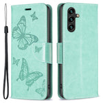 Til Samsung Galaxy A35 5G Cover Sommerfuglpræget Lædercover med Stativ og Pung