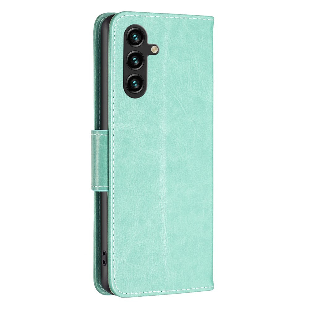 Til Samsung Galaxy A35 5G Cover Sommerfuglpræget Lædercover med Stativ og Pung