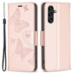 Til Samsung Galaxy A35 5G Cover Sommerfuglpræget Lædercover med Stativ og Pung
