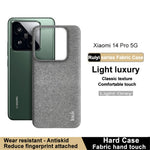 IMAK Ruiyi Series for Xiaomi 14 Pro Case PU Leather Coated PC Cloth Texture Phone Cover