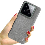IMAK Ruiyi Series for Xiaomi 14 Pro Case PU Leather Coated PC Cloth Texture Phone Cover