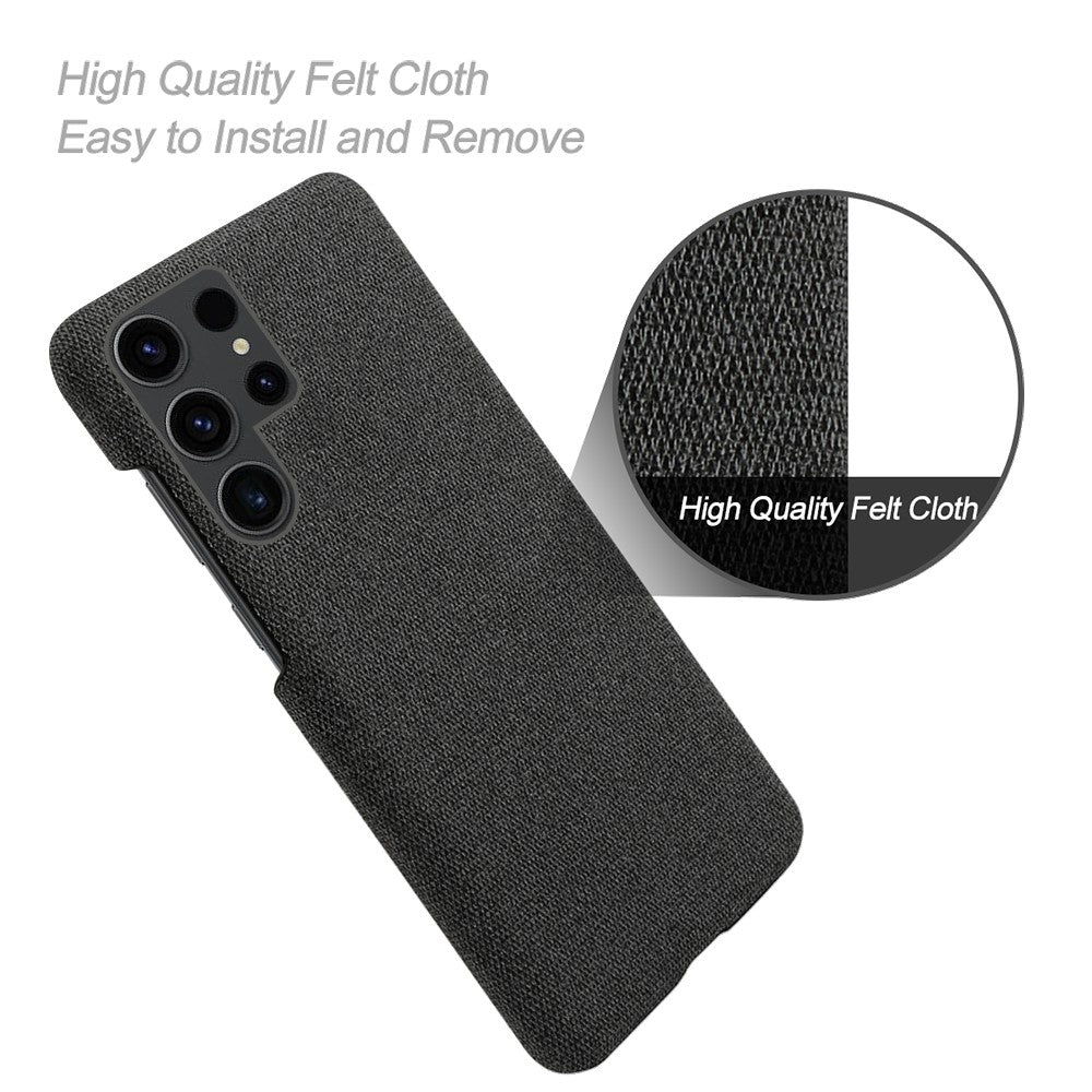 Phone Cover for Samsung Galaxy S24 Ultra Case Dustproof Cloth+PC Phone Shell