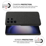 Phone Cover for Samsung Galaxy S24 Ultra Case Dustproof Cloth+PC Phone Shell