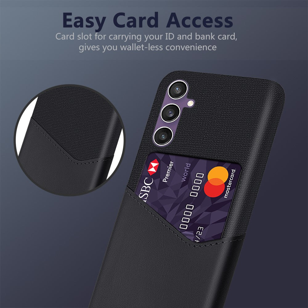 For Samsung Galaxy S24 Case Cloth Texture Phone Cover PU+PC Phone Shell