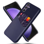 For Samsung Galaxy S24 Case Cloth Texture Phone Cover PU+PC Phone Shell