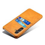For Samsung Galaxy S24 Case PU+Hard PC Phone Protector with Dual Card Slots