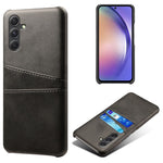 For Samsung Galaxy S24 Case PU+Hard PC Phone Protector with Dual Card Slots