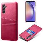 For Samsung Galaxy S24 Case PU+Hard PC Phone Protector with Dual Card Slots