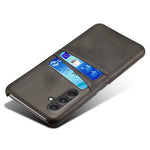 For Samsung Galaxy S24+ Cell Phone Case PU+Hard PC Anti-scratch Card Holder Back Shell
