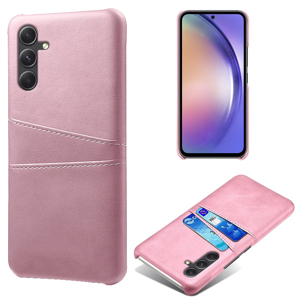 For Samsung Galaxy S24+ Cell Phone Case PU+Hard PC Anti-scratch Card Holder Back Shell