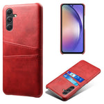 For Samsung Galaxy S24+ Cell Phone Case PU+Hard PC Anti-scratch Card Holder Back Shell