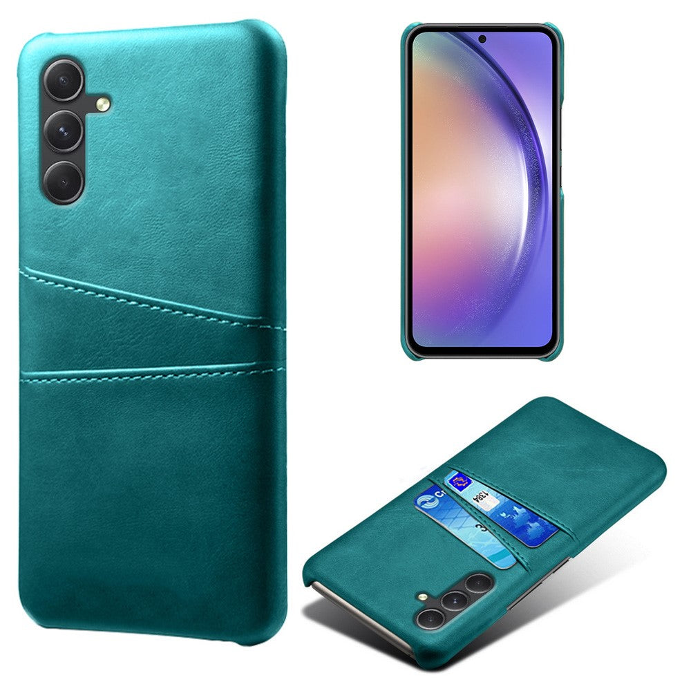 For Samsung Galaxy S24+ Cell Phone Case PU+Hard PC Anti-scratch Card Holder Back Shell