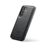 DG.MING For Samsung Galaxy S23 Case Leather Coated PC+TPU Phone Back Cover